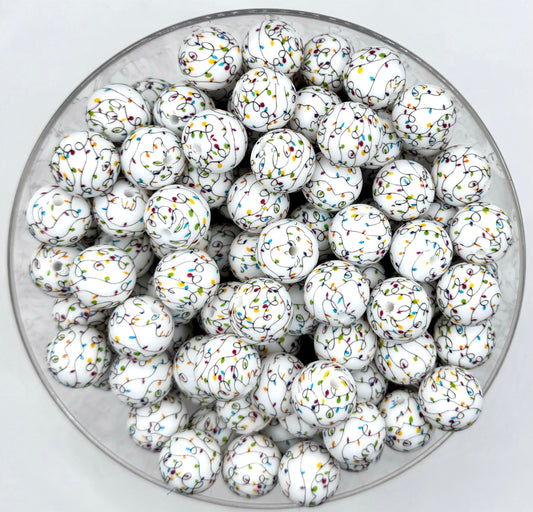 15mm Christmas lights silicone bead