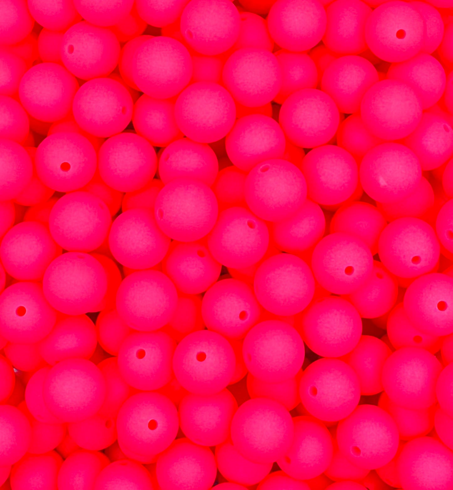 15mm Hot pink silicone bead