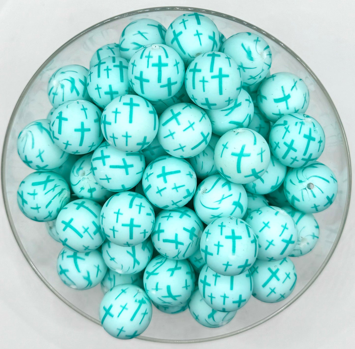 19mm cross print (HBK exclusive) silicone bead