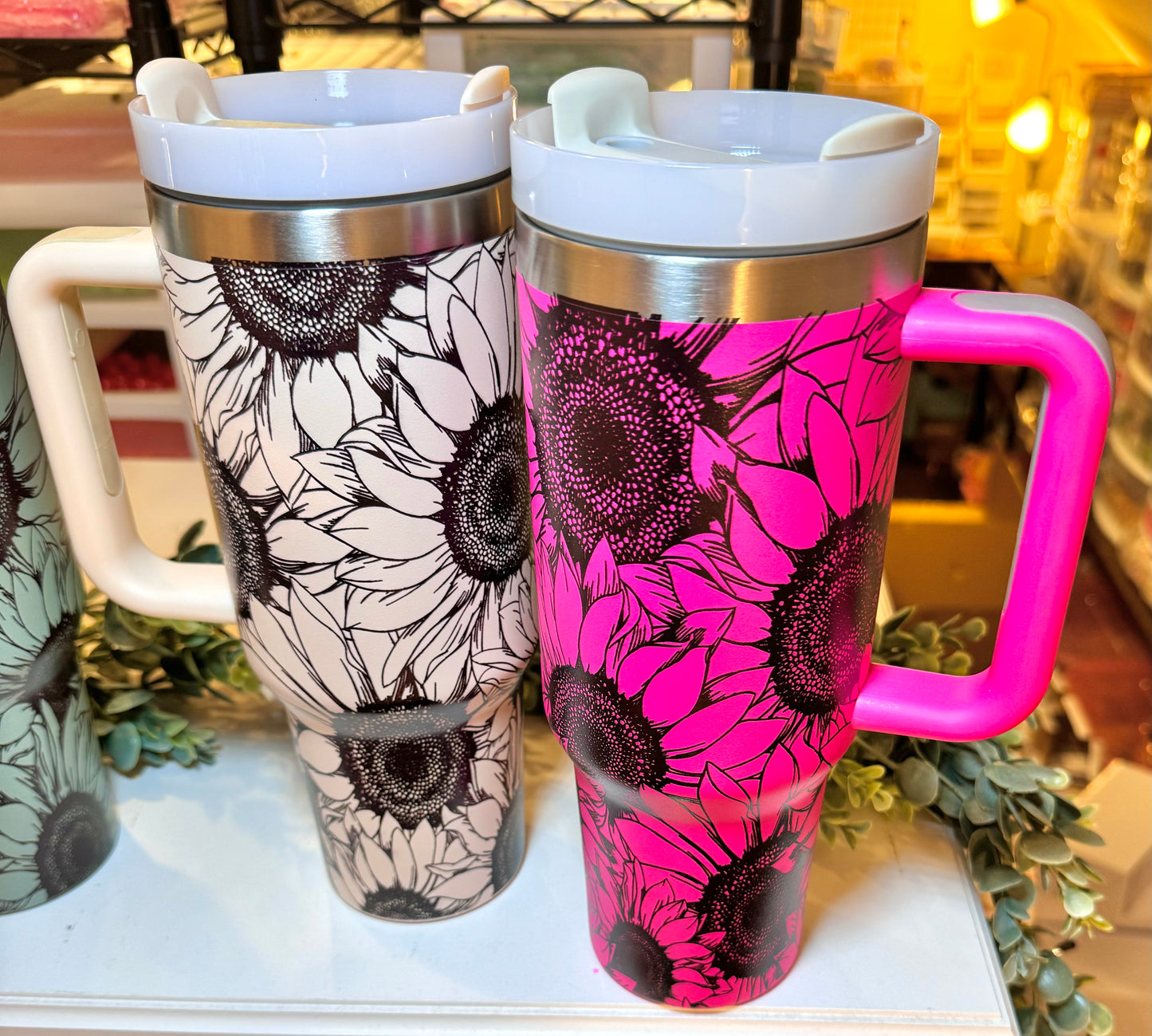 Sunflower 40oz tumbler cup (by itself, no bead goodies) NO CODES OR DISCOUNTS