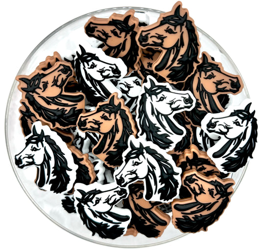 Horse silicone focal bead