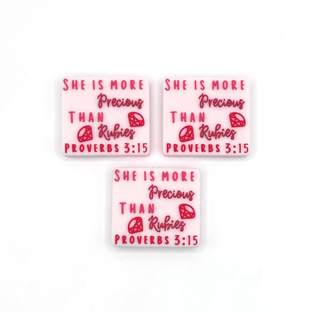 Proverbs 3:15 (HBK exclusive) silicone focal bead