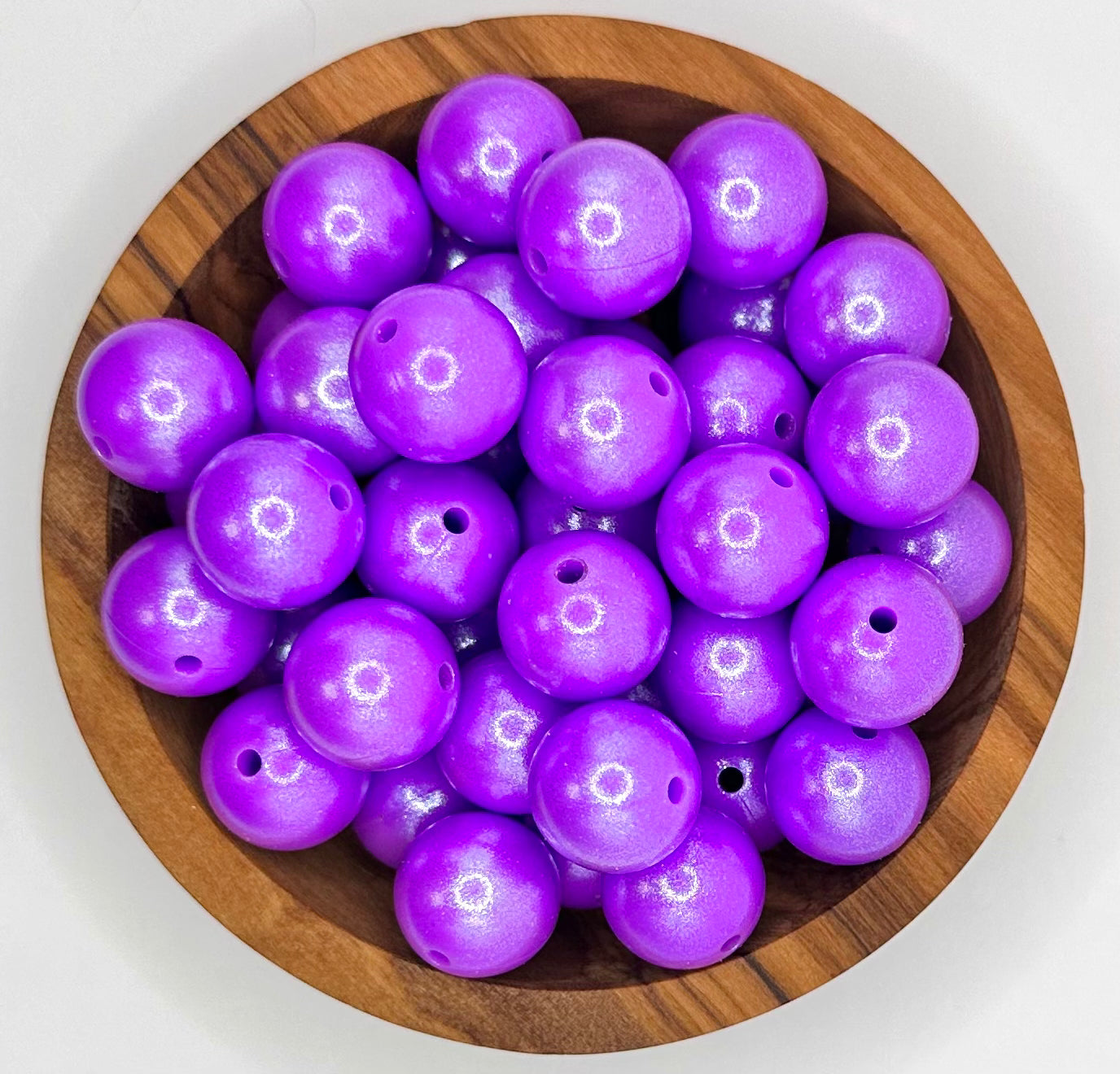 15mm Opal purple round silicone bead