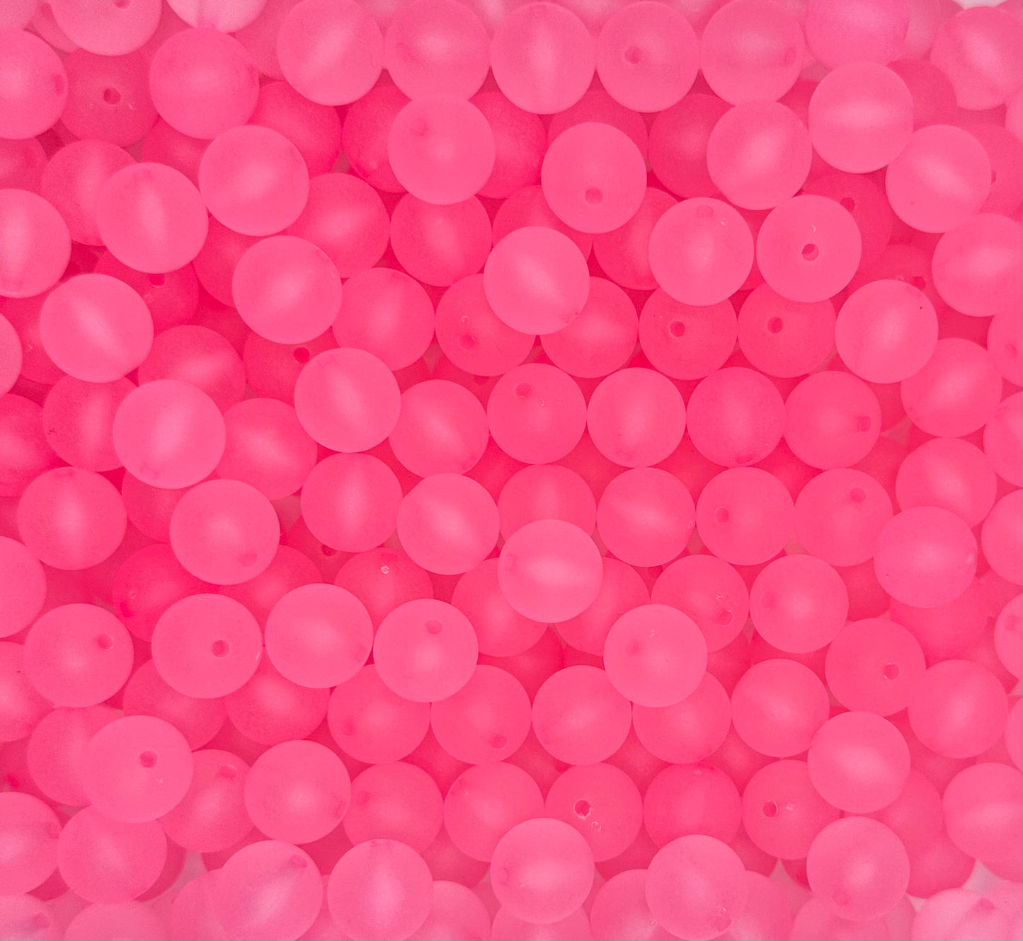 14mm frosted acrylic beads