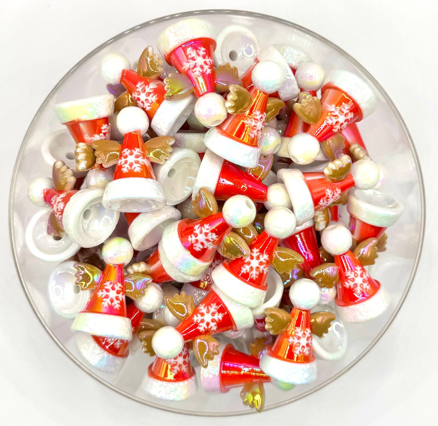 Acrylic Christmas hat beads